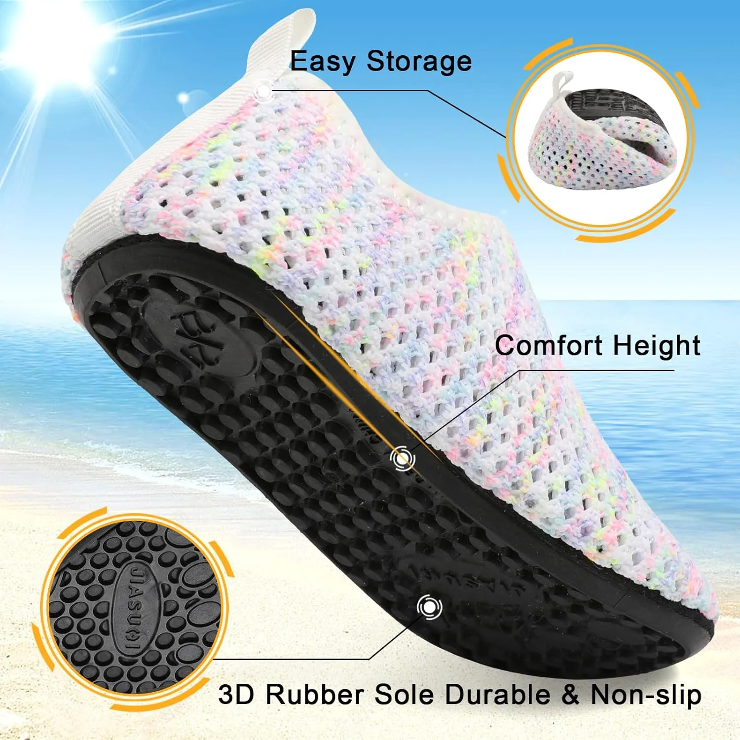 BARERUN Baby Girls Boys Water Shoes Swim Barefoot Water Sport Aqua Socks for Beach Pool Swim Sand