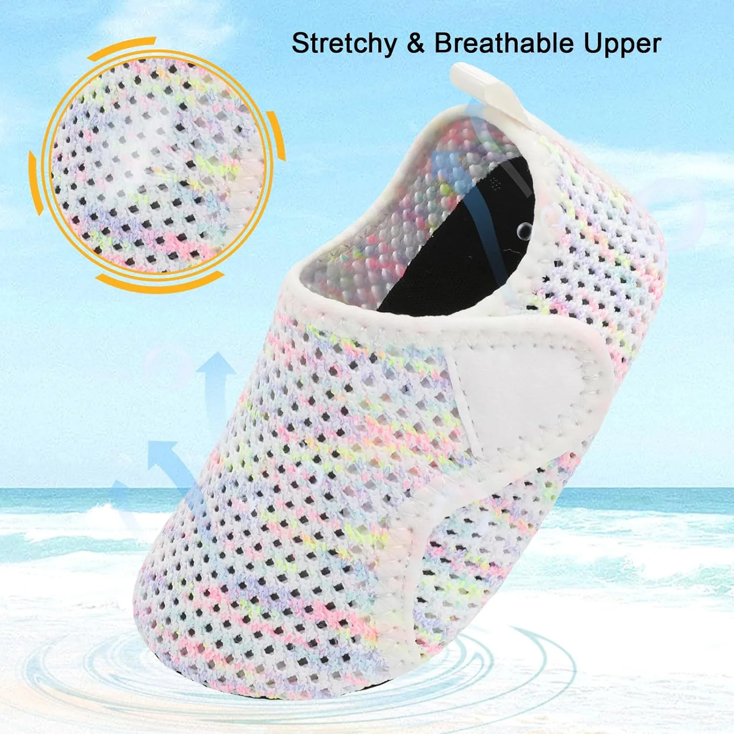 BARERUN Baby Girls Boys Water Shoes Swim Barefoot Water Sport Aqua Socks for Beach Pool Swim Sand