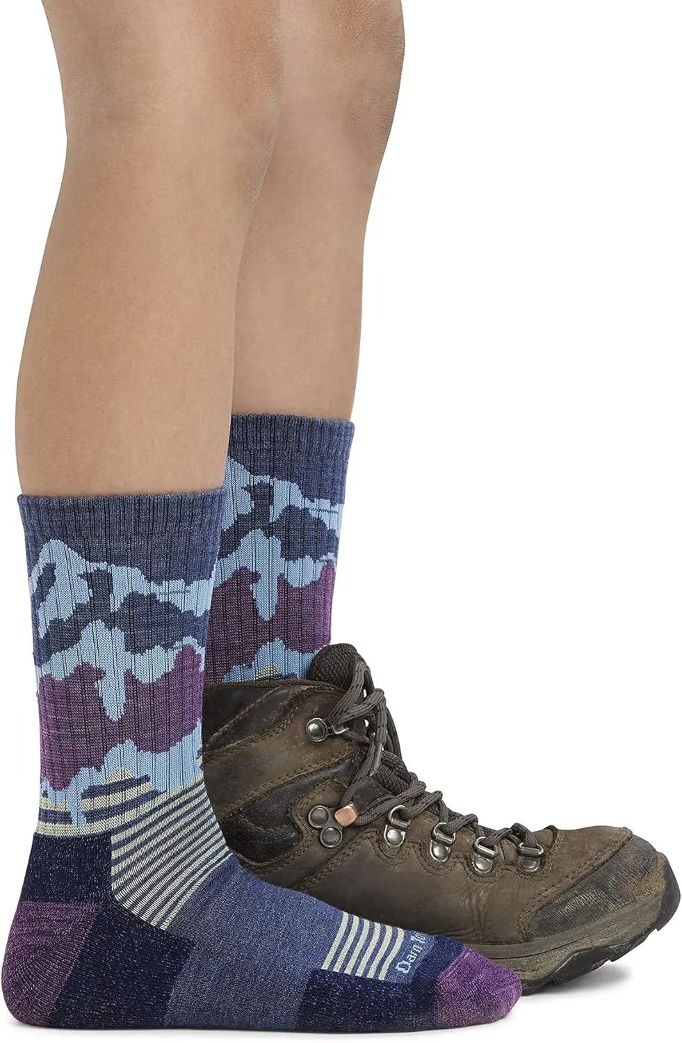 Darn Tough Vermont Light Hiker Jr. Micro-Crew Hiking Socks for Boys - Lightweight Cushioned Boys Socks, Style 3023