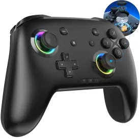 GMBACK PC Controller - Enhanced Hall Effect Joysticks Wireless Bluetooth Game Controller - Work for Windows PC, Android, iPhone, Switch, TV & Steam Deck with APP/Macro/Motors/6 Axis Gyro/Turbo/RGB