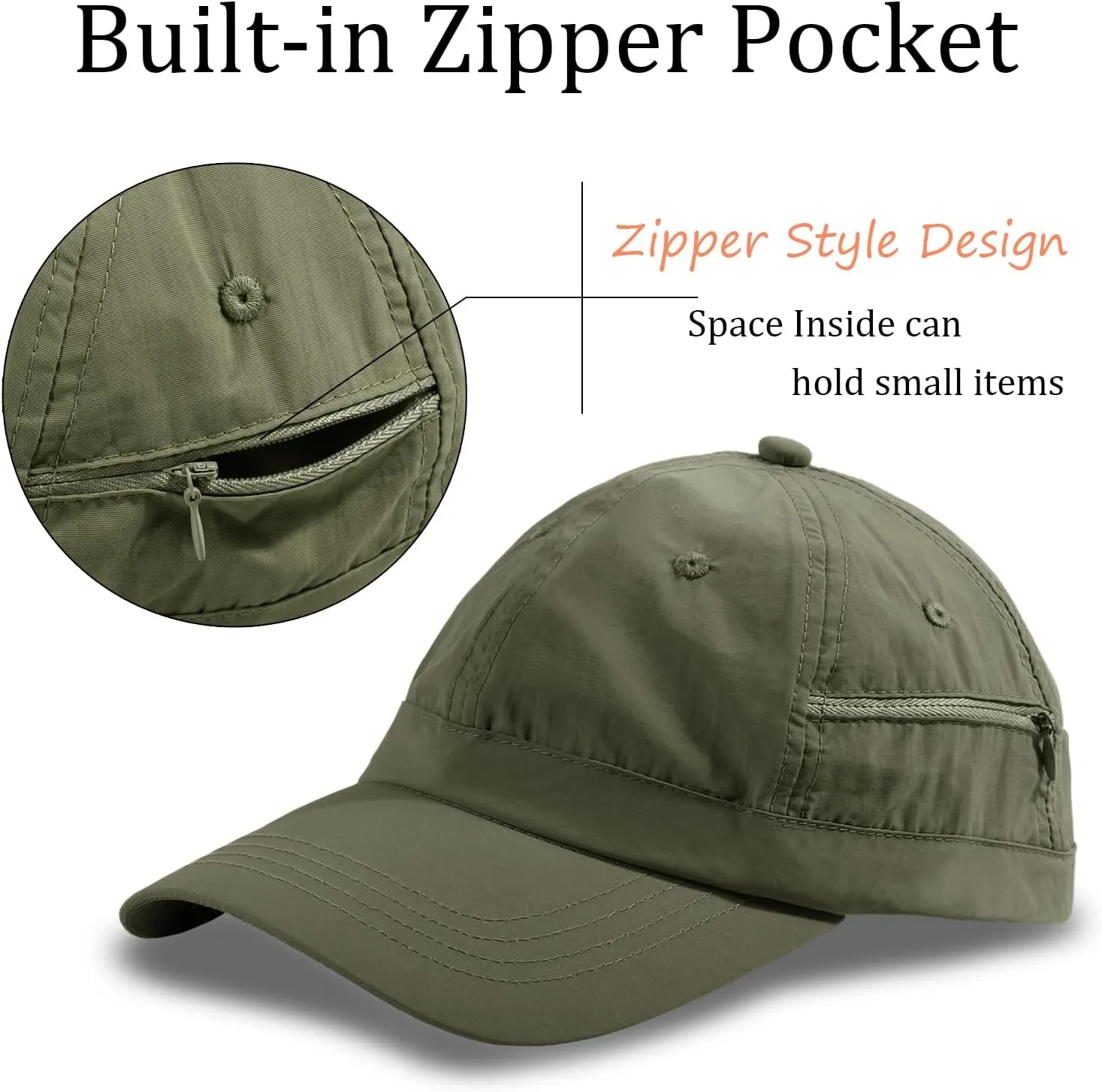 Mens Waterproof Baseball Cap Womens Rain Hat Foldable Outdoor Running Sun Fishing hat